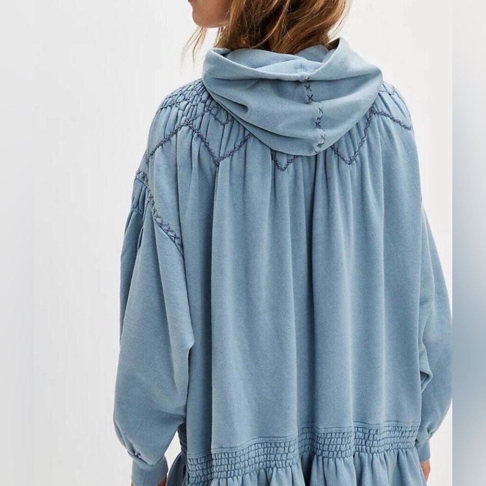 Free People Blue Hooded Dress - Picture 2 of 7